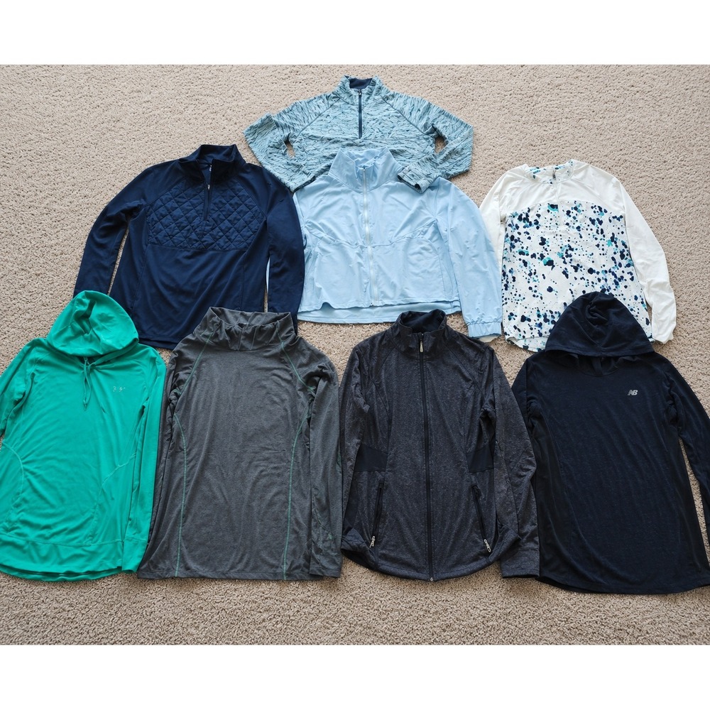 Womens Activewear Bundle Lot of 8 Size M Under Armour Columbia Calia Avia Tops
